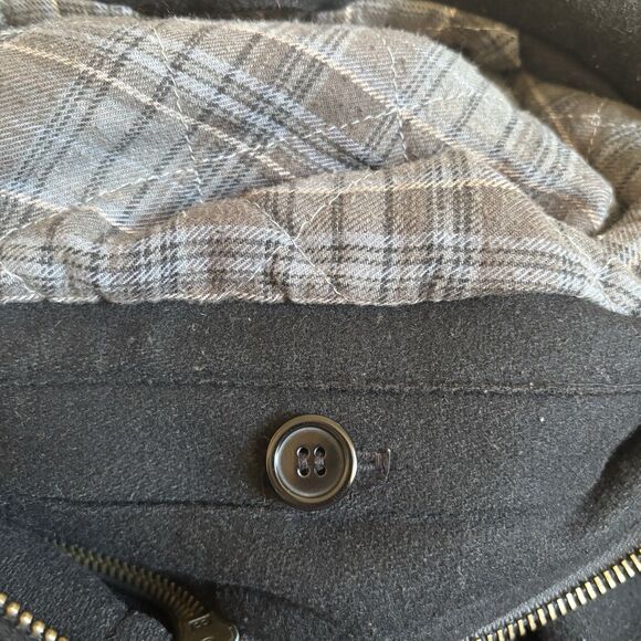 Vintage Aeropostale Compagnie Wool Jacket Size M Black Classic Outdoors Moto 90s - Picture 9 of 11